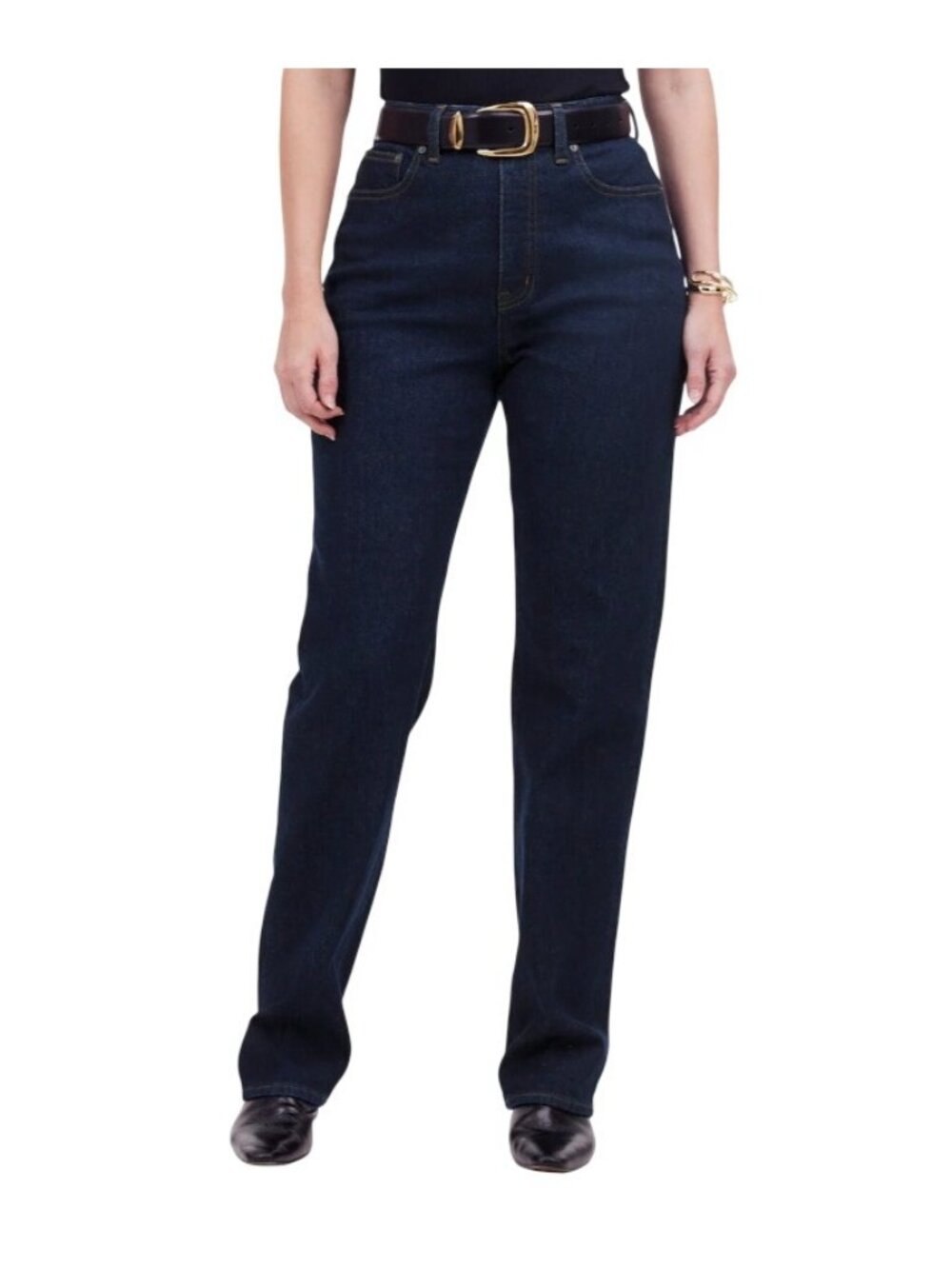Madewell Curvy 90s' Straight Leg High-Rise Jeans Women's Size 29 Blue Dark Wash
